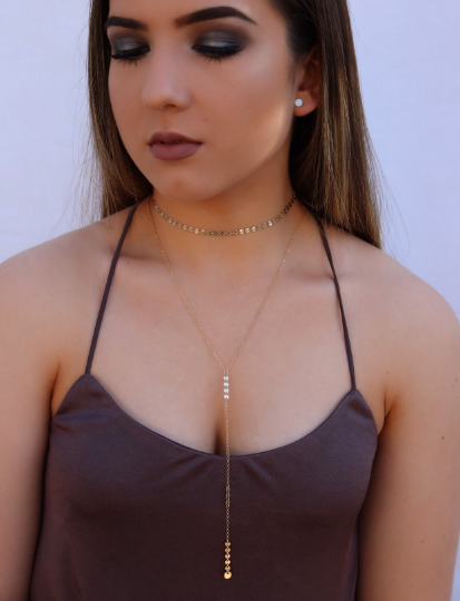 Disc Choker Necklace | Eternity-Style Coin Chain